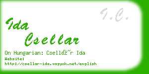 ida csellar business card